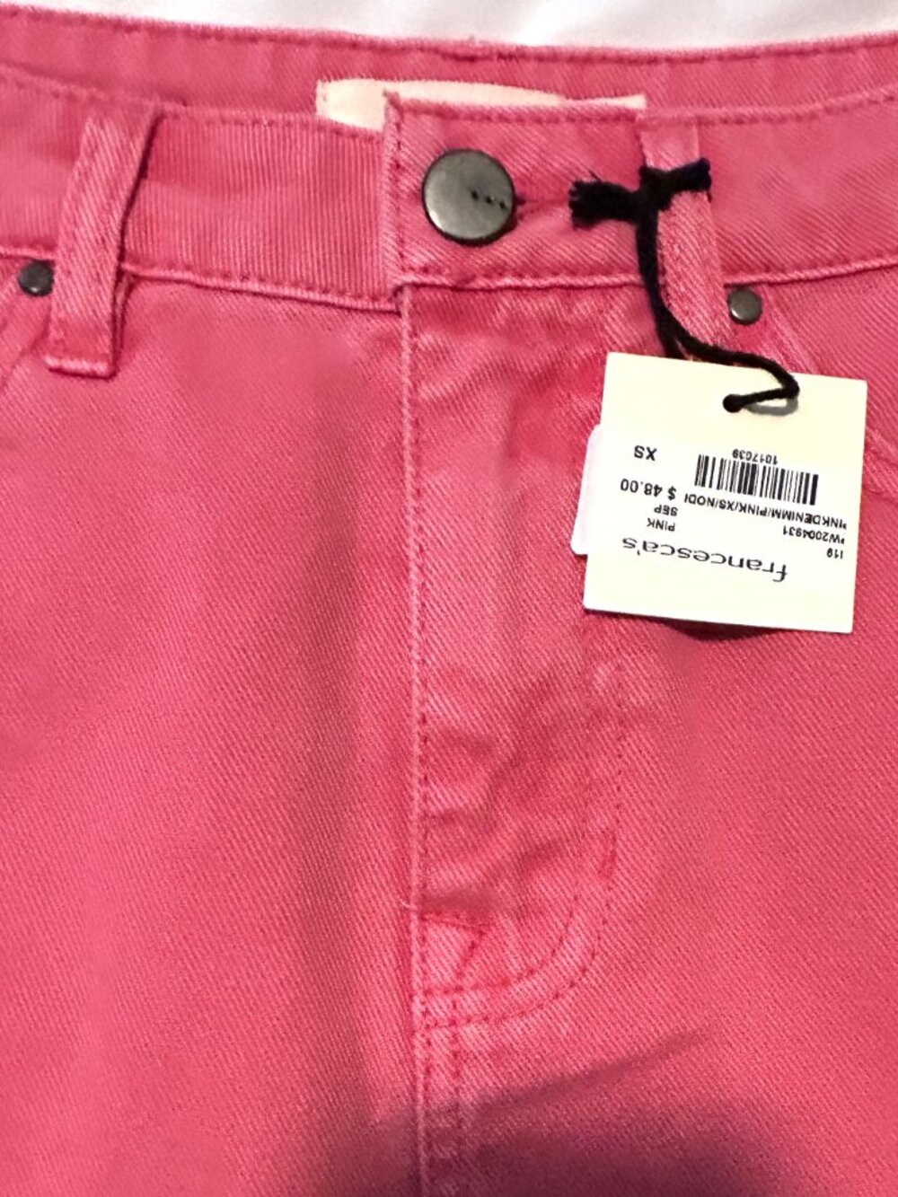 NWT TGLA pink denim mini skirt from Francesca's, size XS - Picture 6 of 6